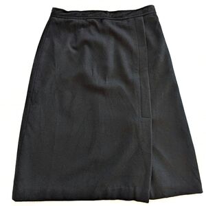 Evan-Picone - Vintage Wool Classic Lined Pencil Skirt w Asymmetrical Front Slit